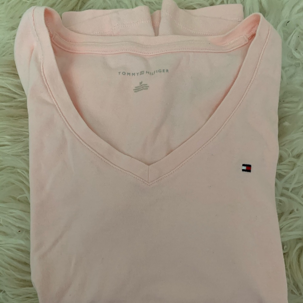 Tommy Hilfiger Pink Shortsleeve VNeck